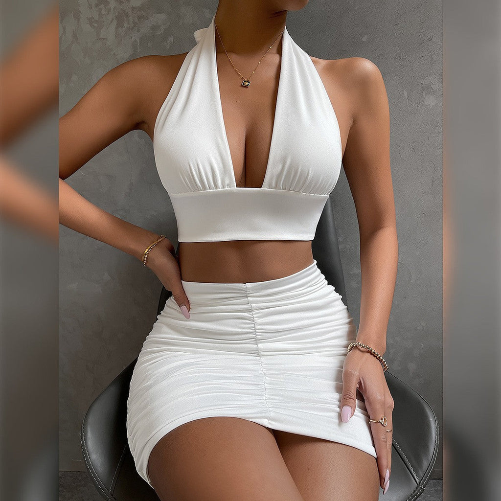 Charlotte – Halter Lace-up Hip Top Dress - Image 3