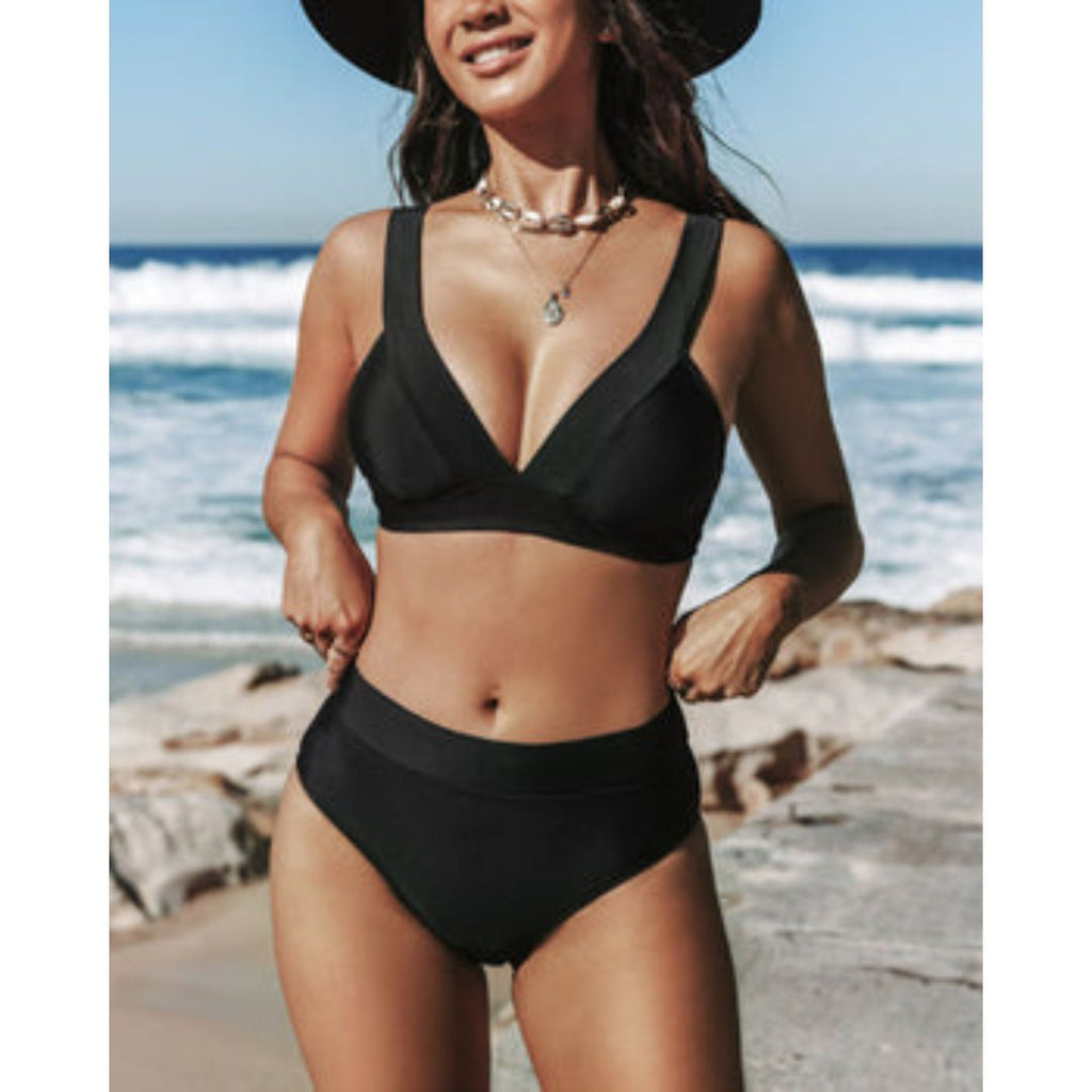Carina – Solid High Waist Swimsuit - Image 7