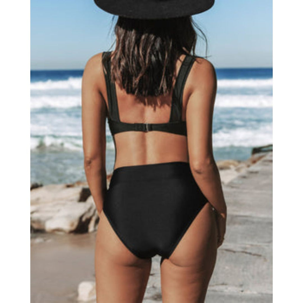 Carina – Solid High Waist Swimsuit - Image 8