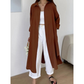 Women's jacket with a button placket, relaxed fit, and long length - J&B; - 1 - Elvaroza.com