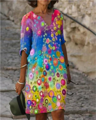 Clara – Women Floral Print Casual Dress - Image 5