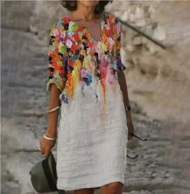 Clara – Women Floral Print Casual Dress - Image 4