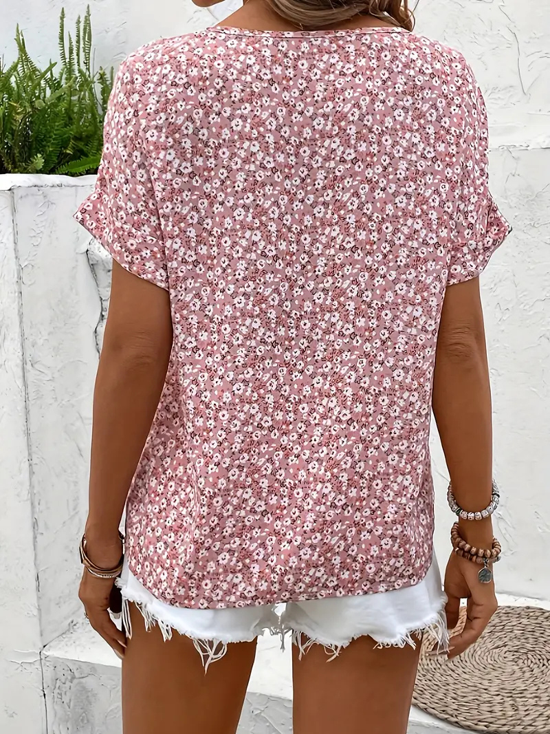 Livia – Ditsy Floral Button-Front Blouse - Image 5