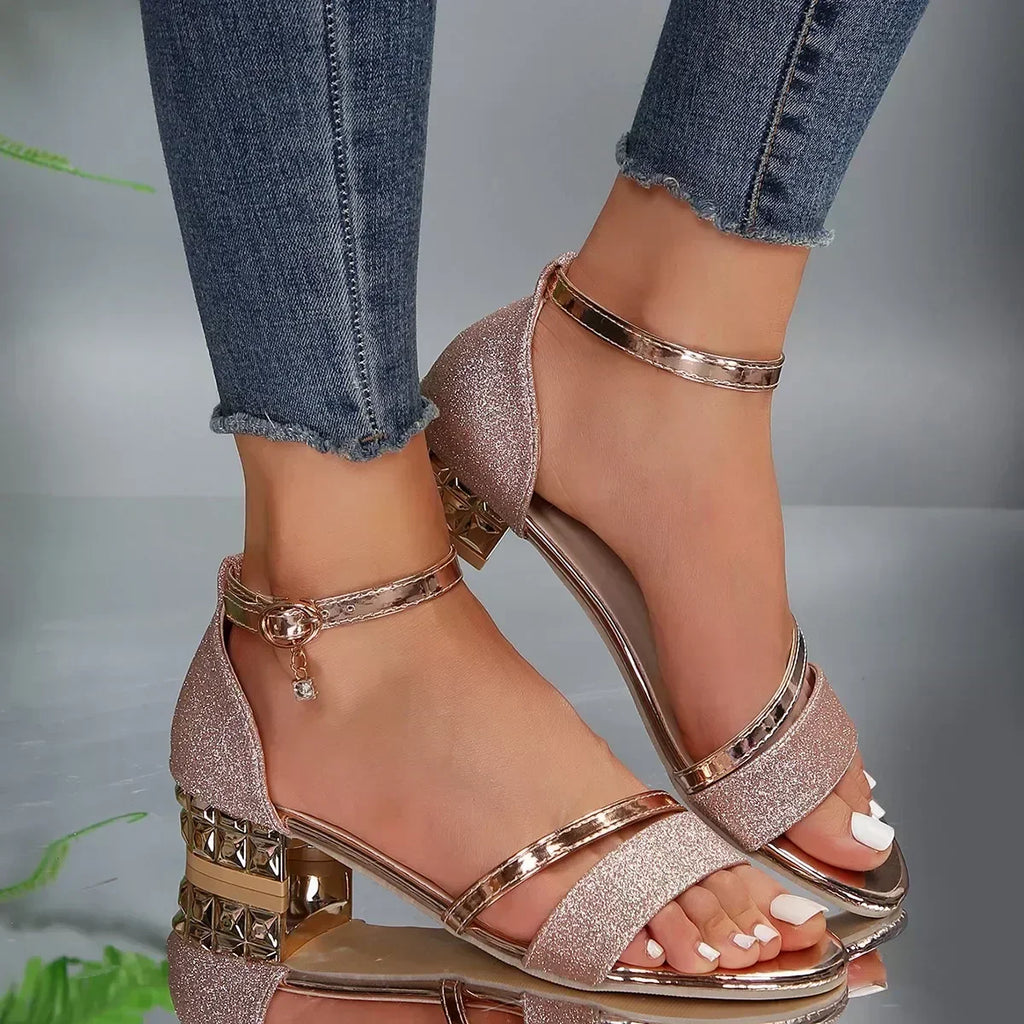 Ella – Women Sparkling Block Heels - Image 2