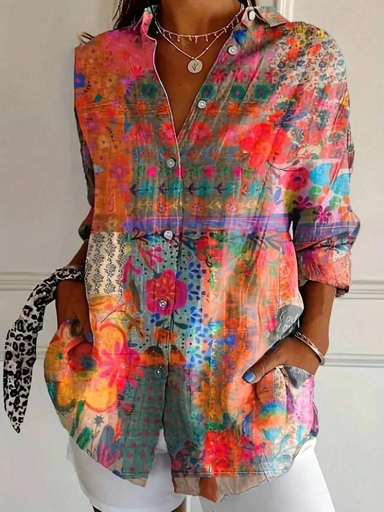 Renate – Women Floral Print Blouse - Image 2