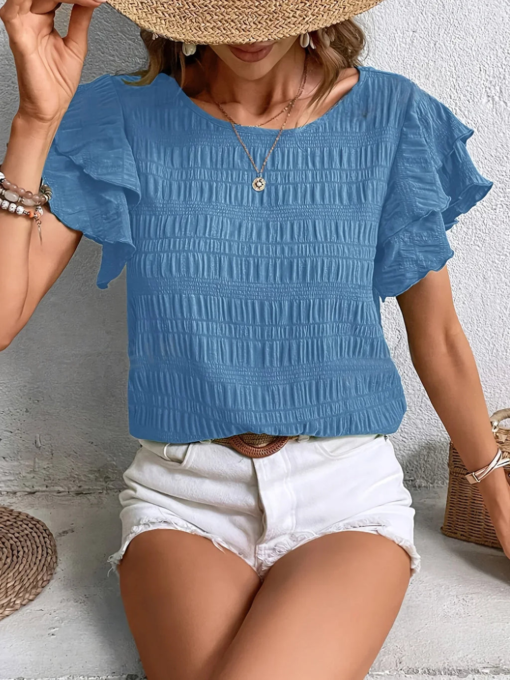 Susanne – Women Ruffled Sleeve Blouse - Image 6