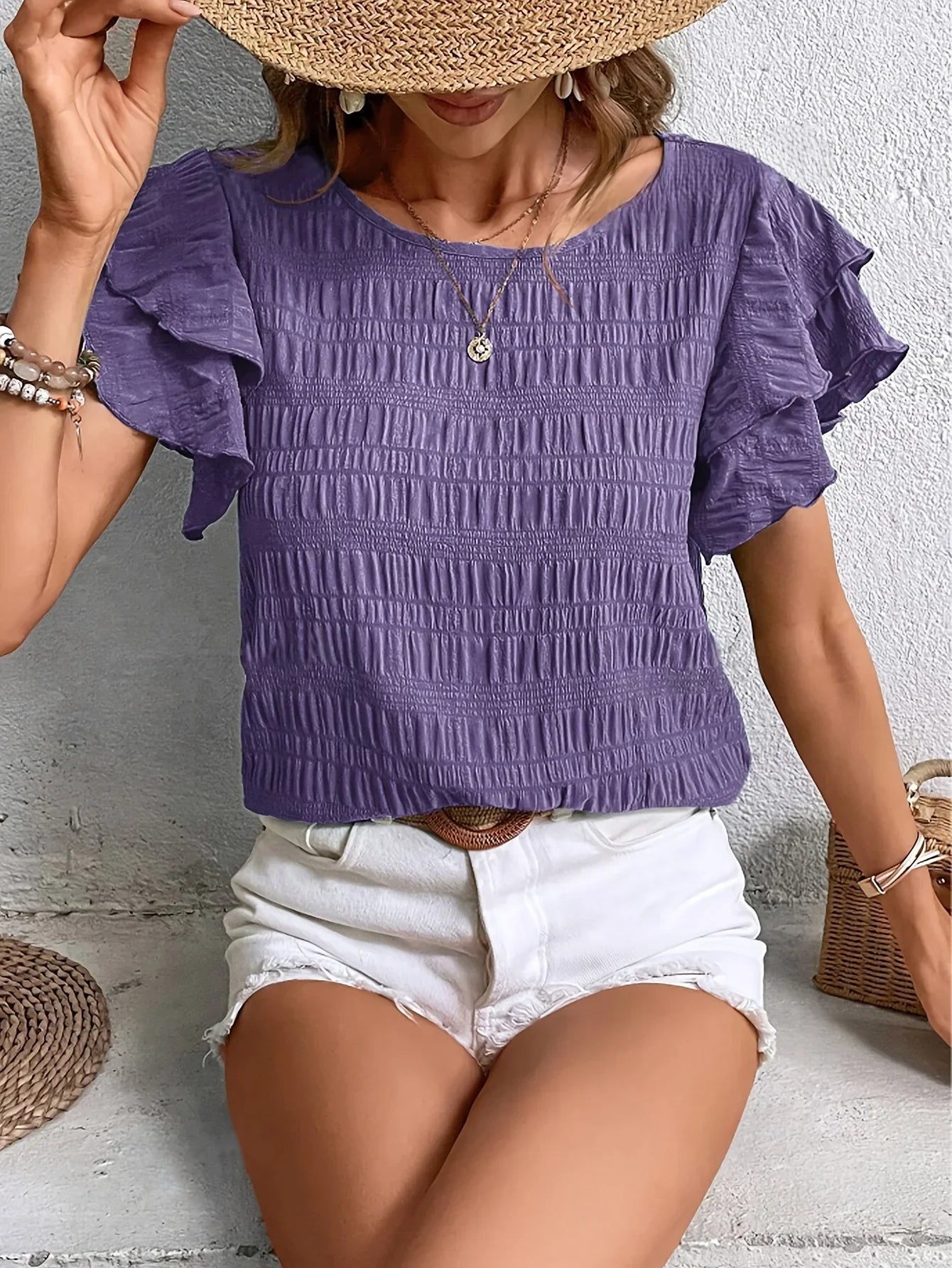 Susanne – Women Ruffled Sleeve Blouse - Image 7