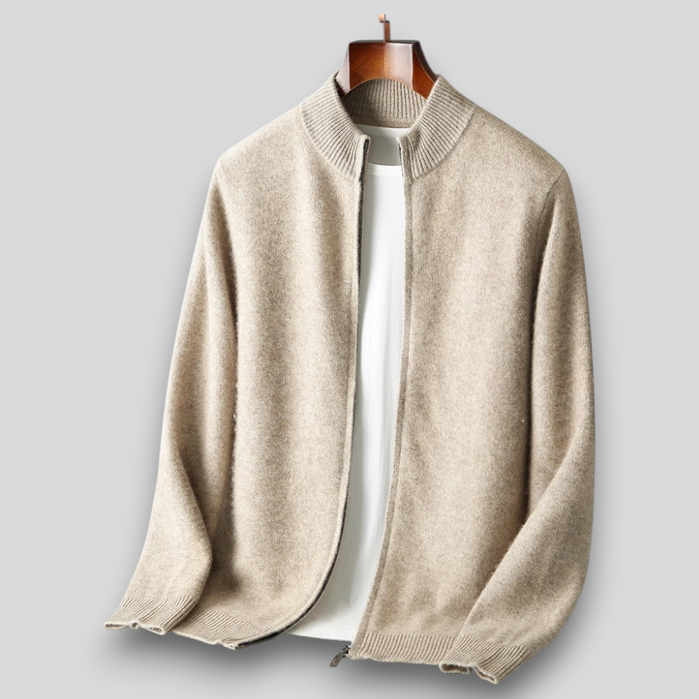Men's bomber jacket with a soft texture and front zipper - J&B; - 1 - Elvaroza.com