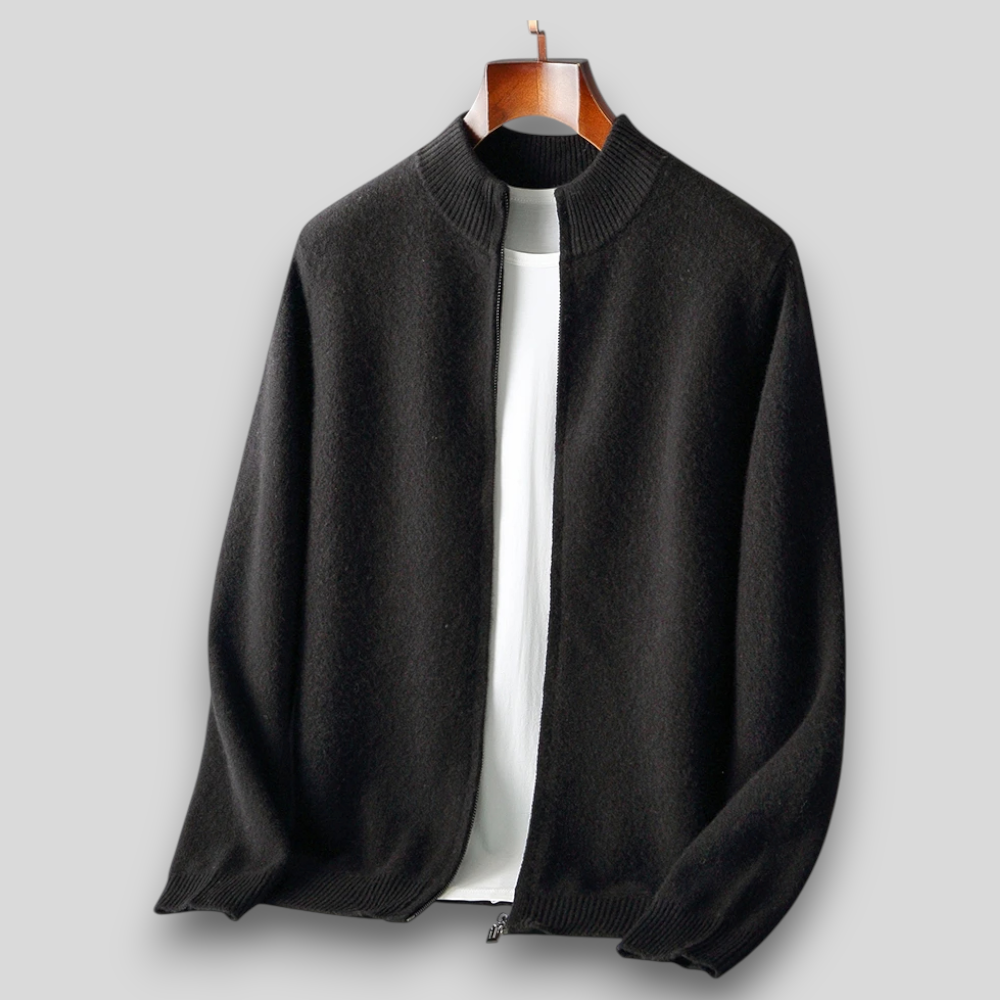 Men's bomber jacket with a soft texture and front zipper - J&B; - 3 - Elvaroza.com
