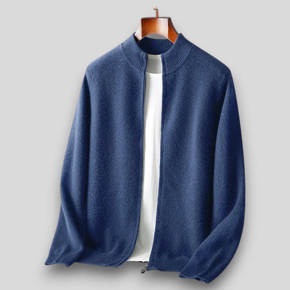 Men's bomber jacket with a soft texture and front zipper - J&B; - 5 - Elvaroza.com