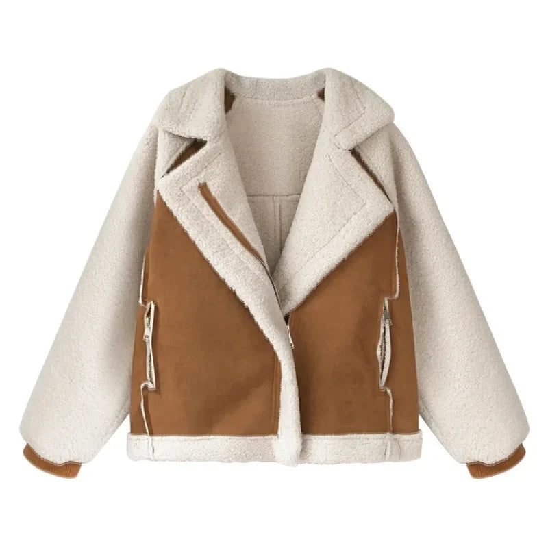 Jacket Women's Oversized Style with Cozy Fleece Lining - Image 5
