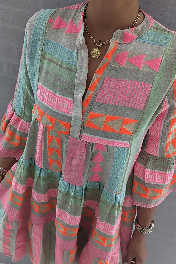 Elvira – Women Bohemian cotton and linen Dress - Image 4