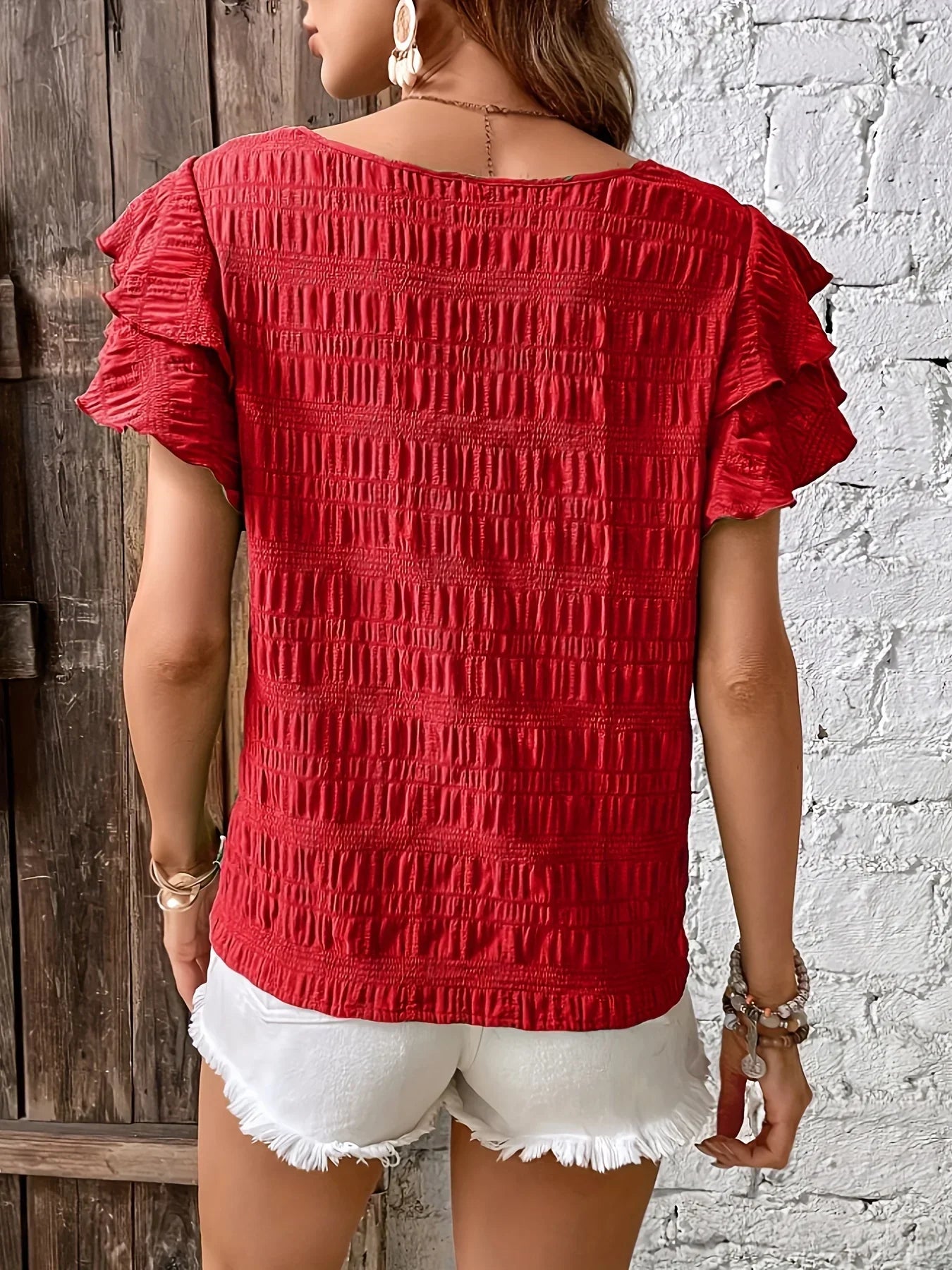 Susanne – Women Ruffled Sleeve Blouse - Image 2