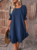 Ilka – Women Ruffled Hem Dress - Image 1