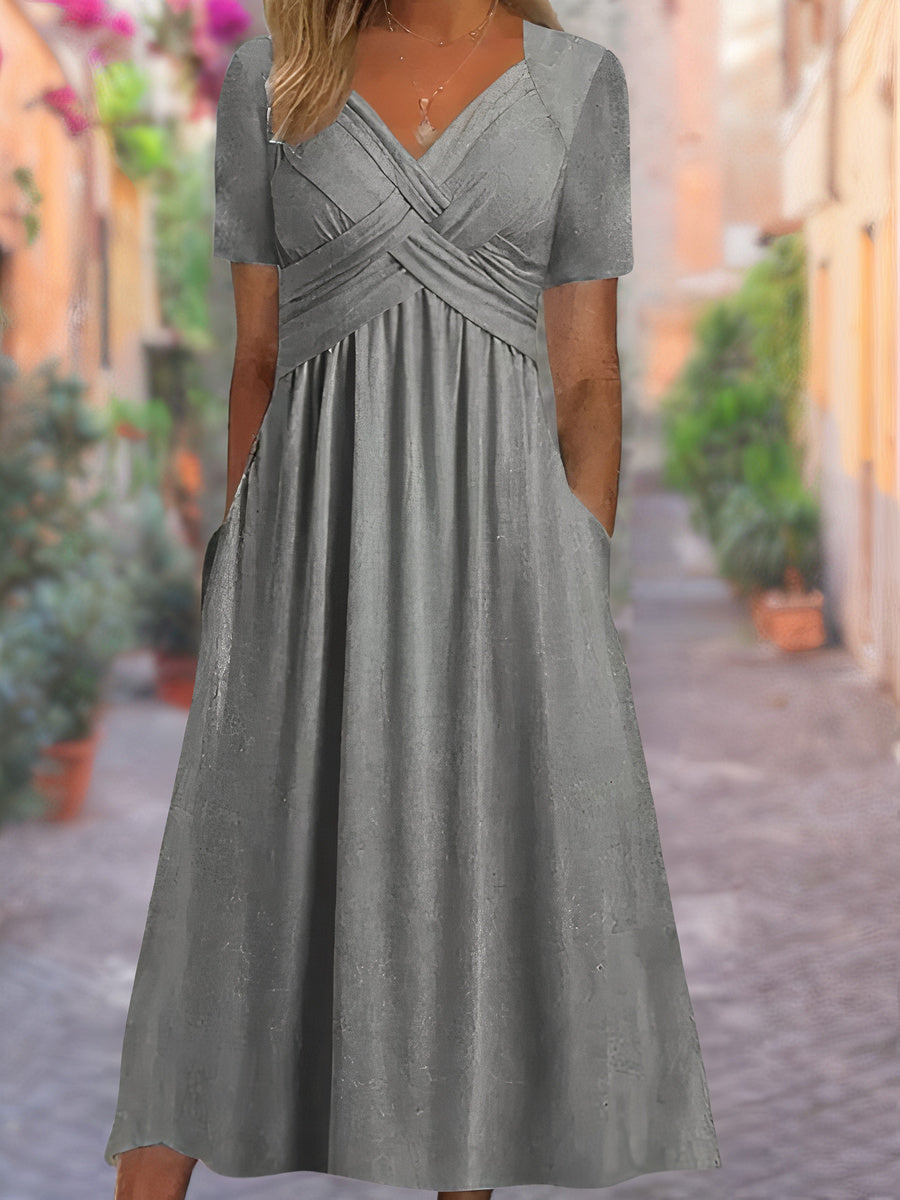 Emma – V-Neck Tummy-Covering Dress - Image 5