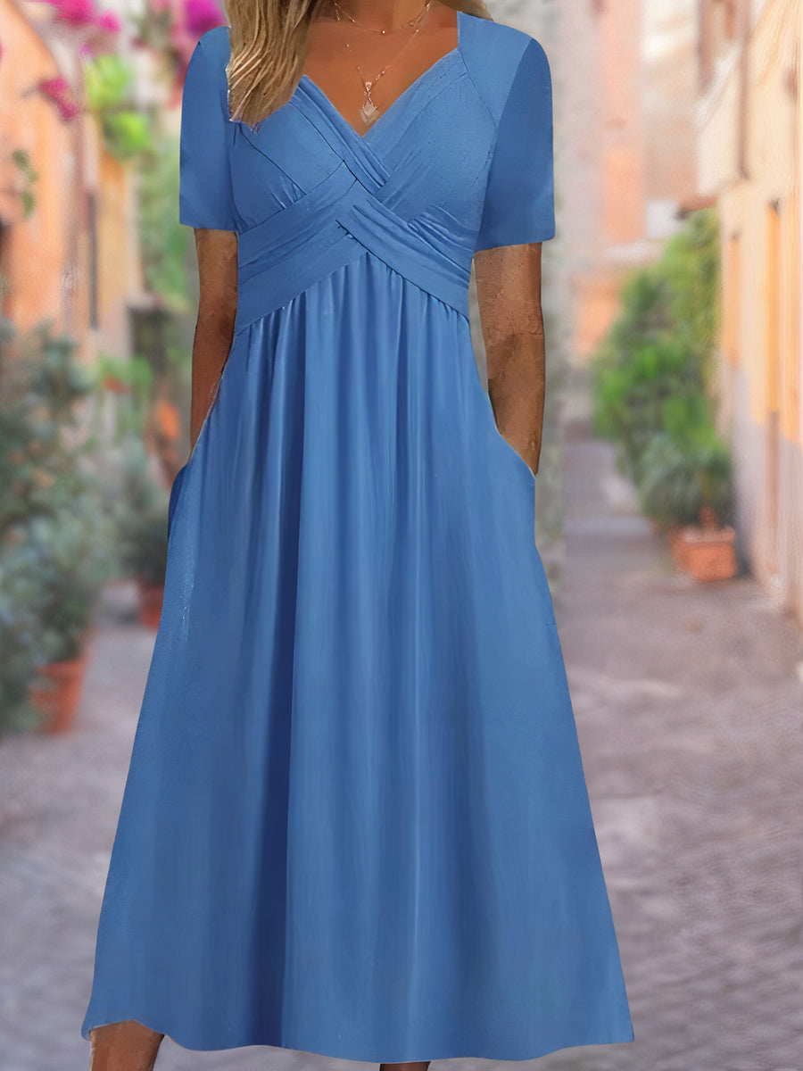 Emma – V-Neck Tummy-Covering Dress - Image 2