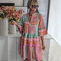 Elvira – Women Bohemian cotton and linen Dress - Image 1