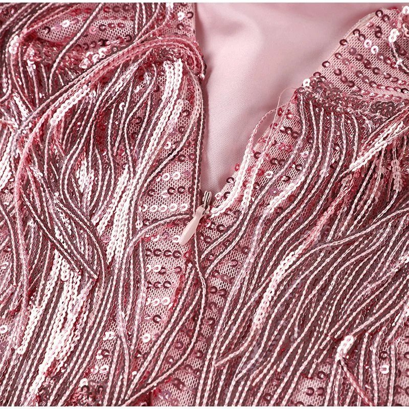 Mila – Women Fringe Detail Evening Dress - Image 15