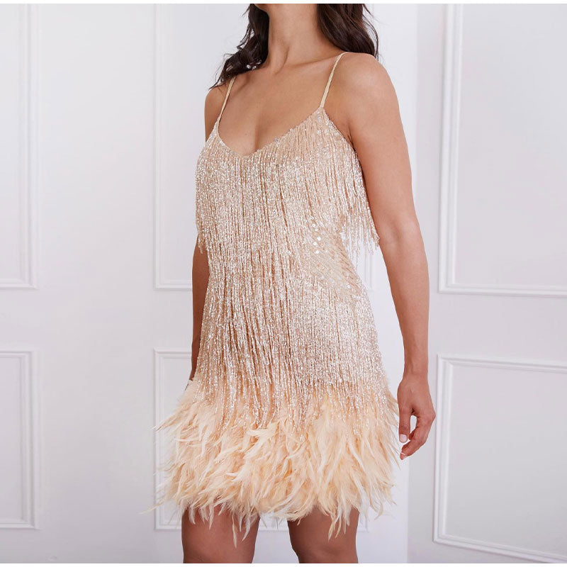 Mila – Women Fringe Detail Evening Dress - Image 6