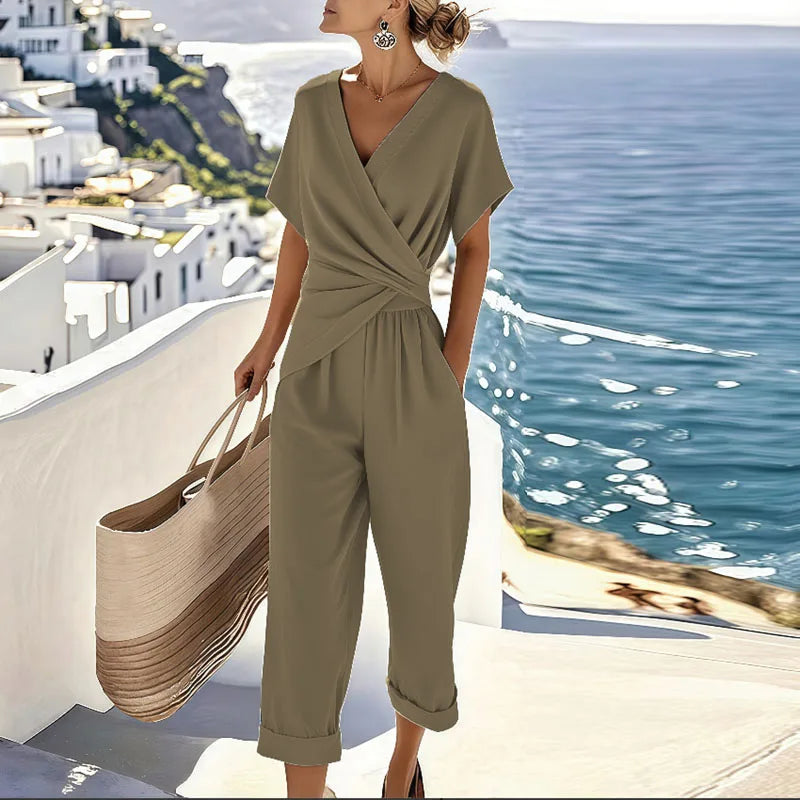 Daniela – Women Wrap Style Jumpsuit - Image 3
