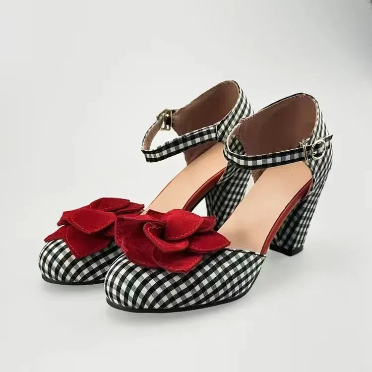 Aurora – Round Toe And A Single Strap Heels - Image 6