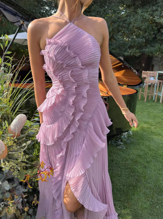 Clara – Women Pleated Ruffle Maxi Dress - Image 9