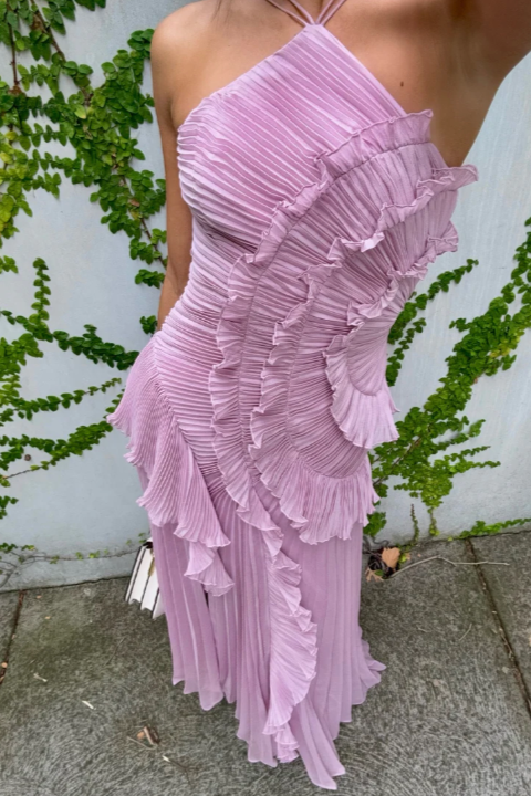 Clara – Women Pleated Ruffle Maxi Dress - Image 2