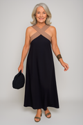 Susanne – Women Cross-Neck Maxi Dress - Image 1