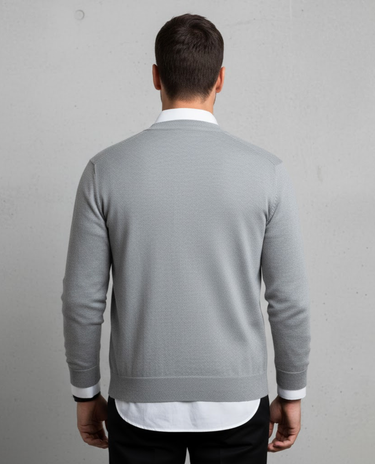 Men's cardigan with a V-neck, front button placket, and pockets - J&B; - 2 - Elvaroza.com