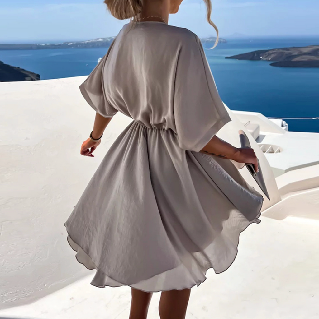 Amelie – Elegant V-neck Summer Dress - Image 8