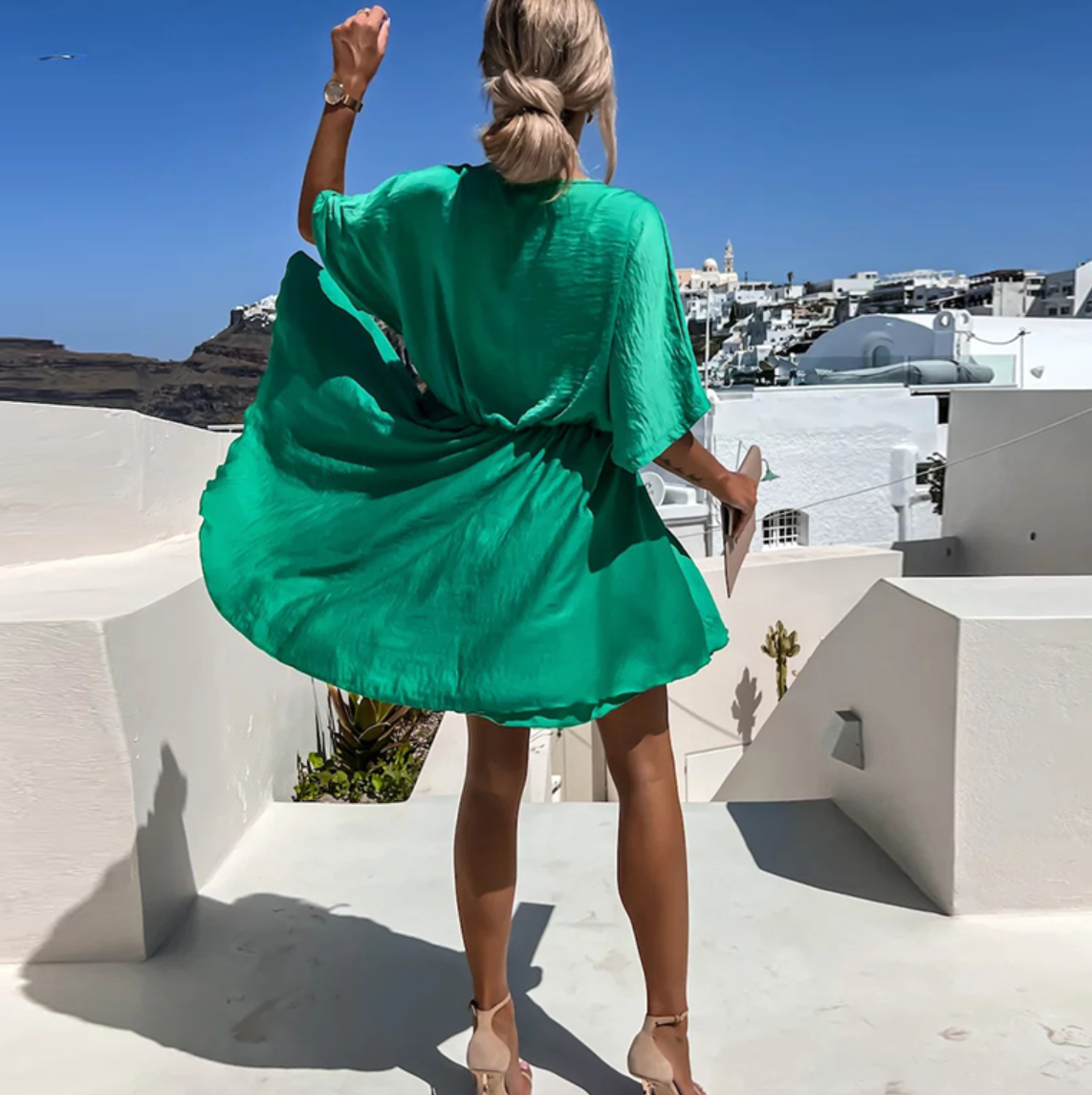Amelie – Elegant V-neck Summer Dress - Image 2