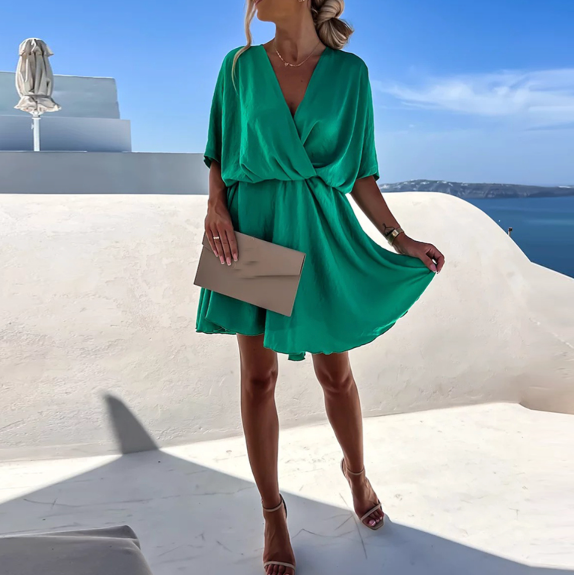 Amelie – Elegant V-neck Summer Dress - Image 1