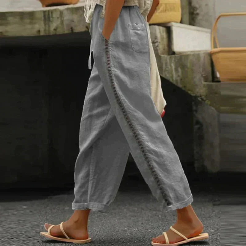 Theresa – Women High Waist Tapered Leg Trousers - Image 2