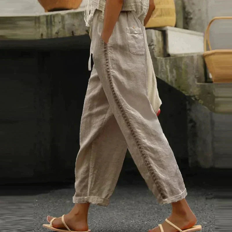 Theresa – Women High Waist Tapered Leg Trousers - Image 3