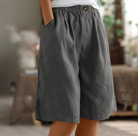 Renate – Elastic Waist Loose Fit Shorts - Image 2