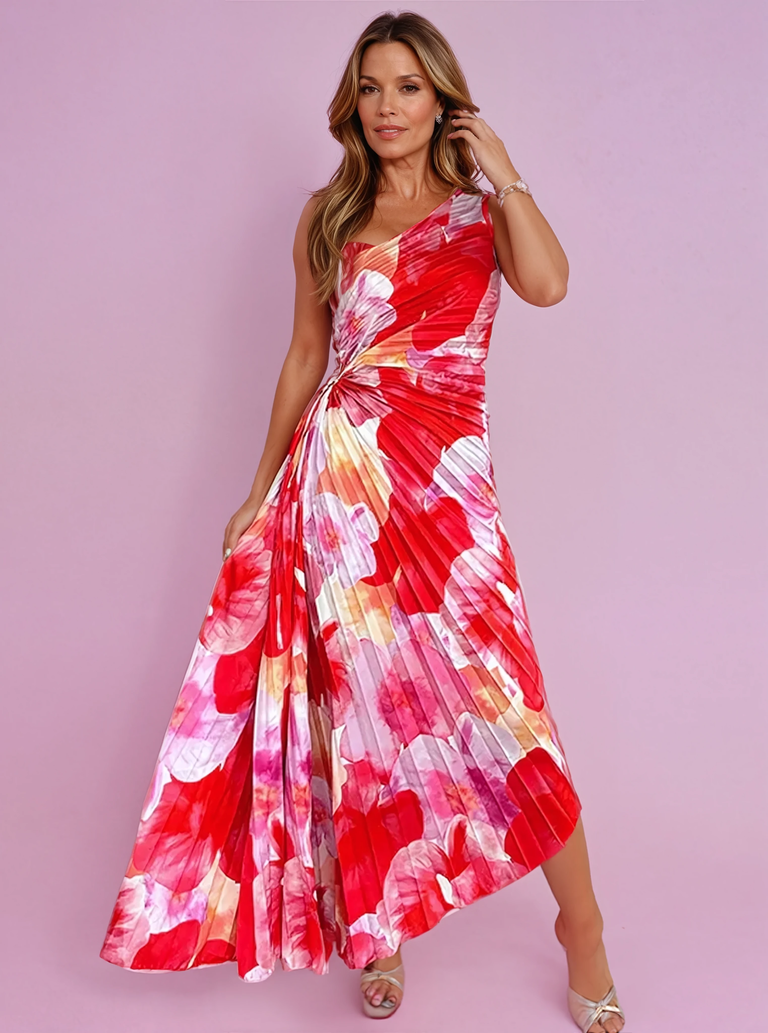 Gerda – Elegant Pleated Summer Dress - Image 1