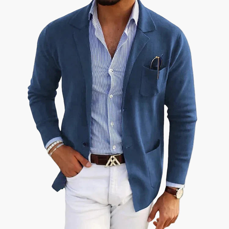 Men's tailored-fit blazer with a single-button closure - J&B; - 1 - Elvaroza.com