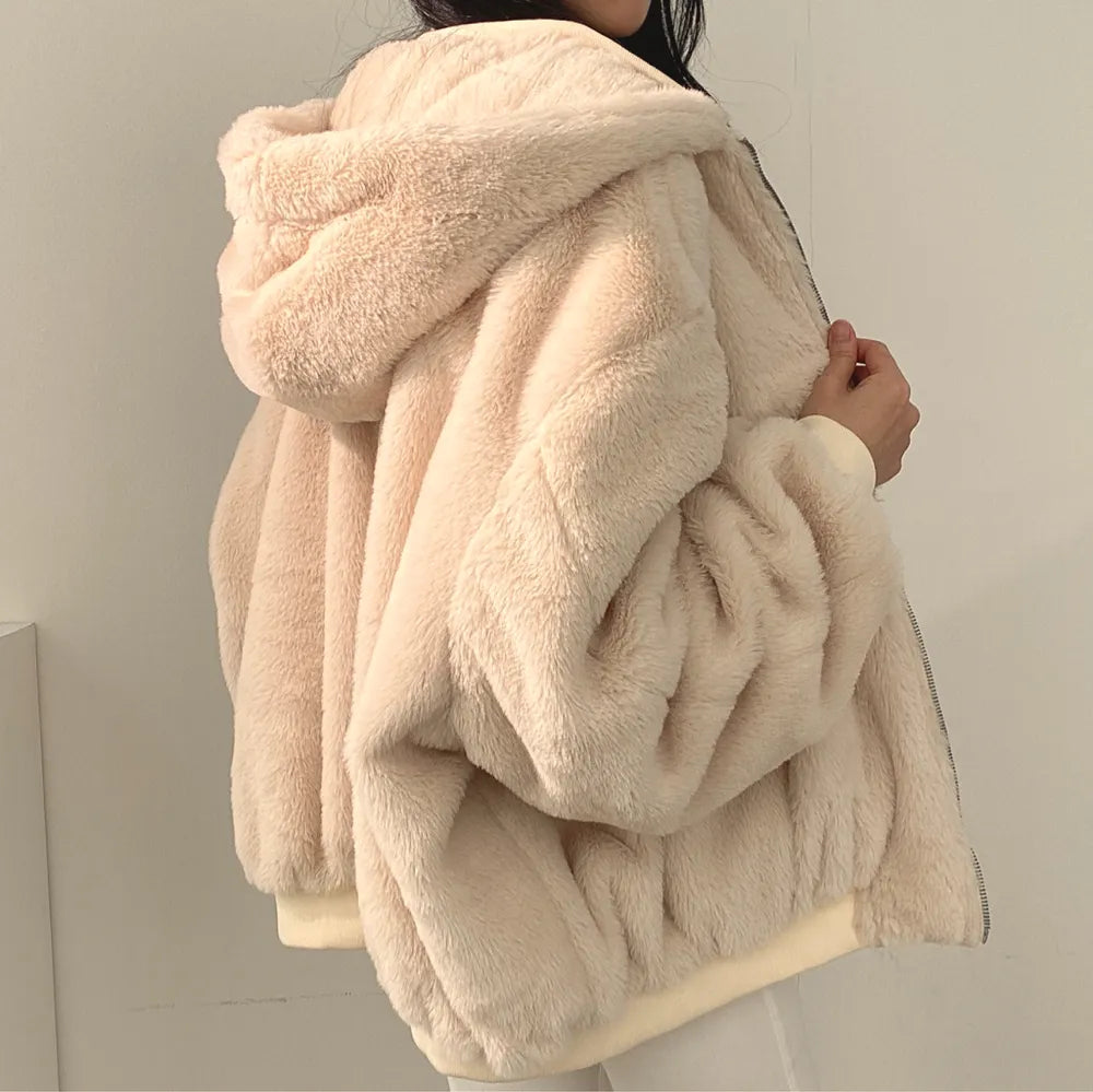 Oversized Down Jacket for Women with Soft Faux Fur Lining - J&B; - 5 - Elvaroza.com