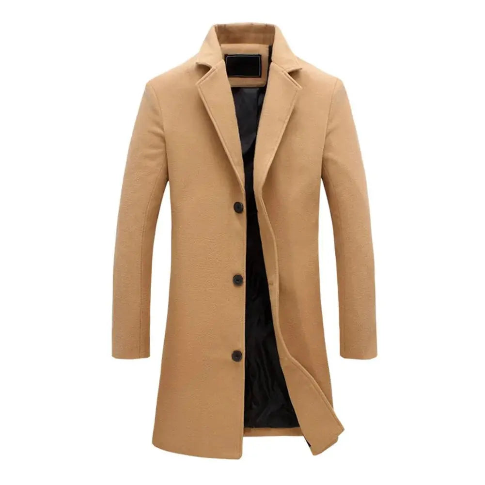 Men's winter coat in a tailored fit with a drooping lapel and button placket - J&B; - 2 - Elvaroza.com