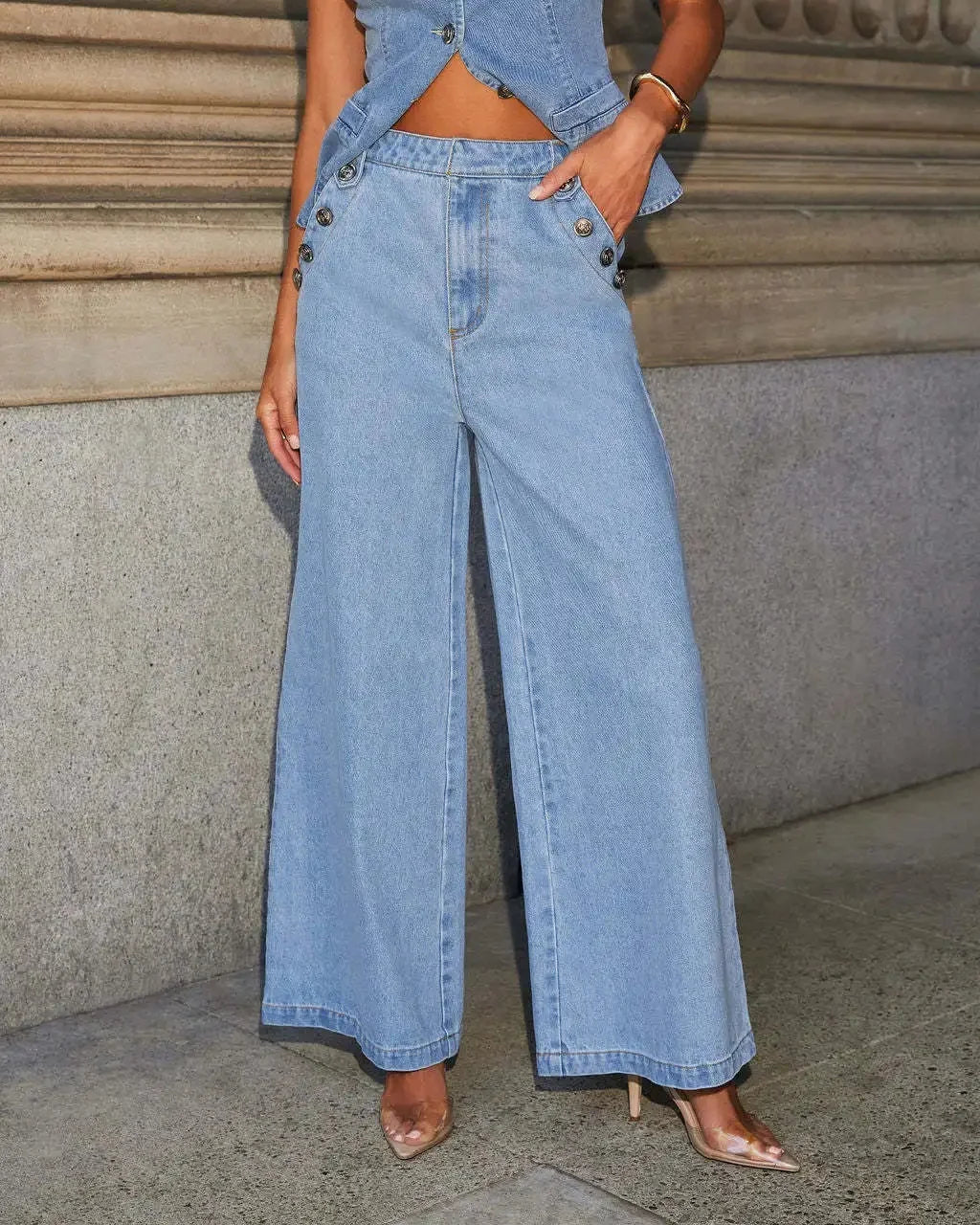 Sandra – Sleeveless Denim Co-Ord Set - Image 7