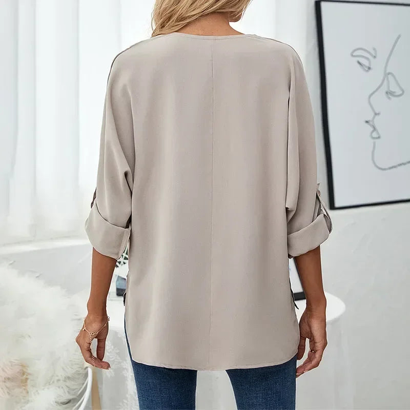 Alina – Elegant V-Neck Blouse - Image 2