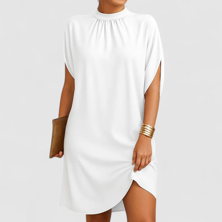 Summer Dress Women's Elegant Draped Design with Flattering Silhouette - Image 2