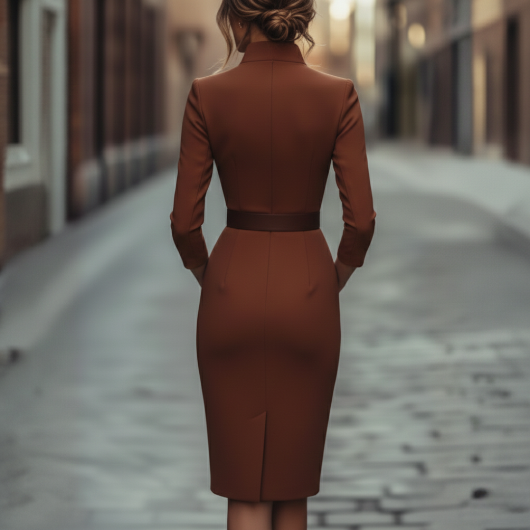 Doreen – Elegantes Midikleid mit Gürtel für Damen - Image 9