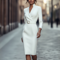Doreen – Elegantes Midikleid mit Gürtel für Damen - Image 1