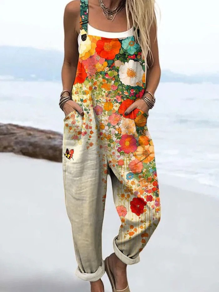 Johanna – Women Floral Print Overall - Image 1