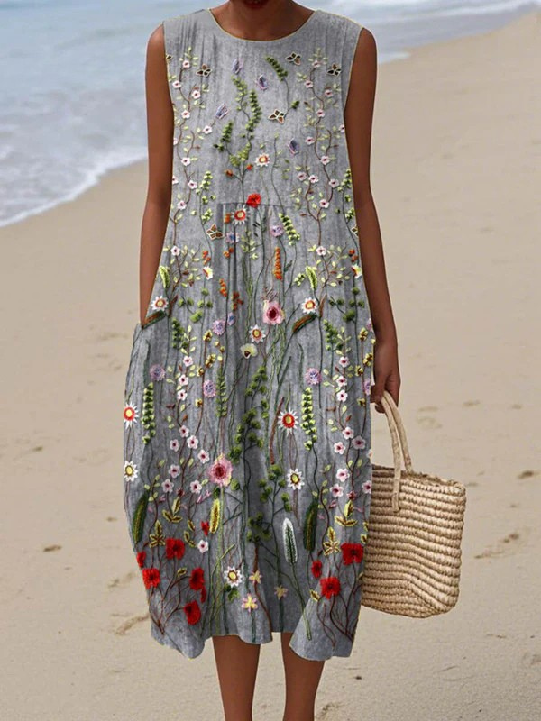 Ines – Floral Wildflower Summer Dress - Image 1