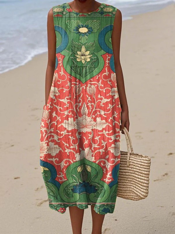 Laura – Floral Bohemian Dress - Image 1