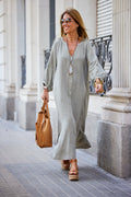 Isabella – Women Long Sleeve Button-Up Dress - Image 1
