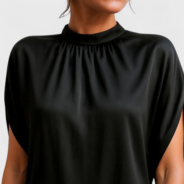 Livia – High Neck Short Sleeved Dress - Image 4