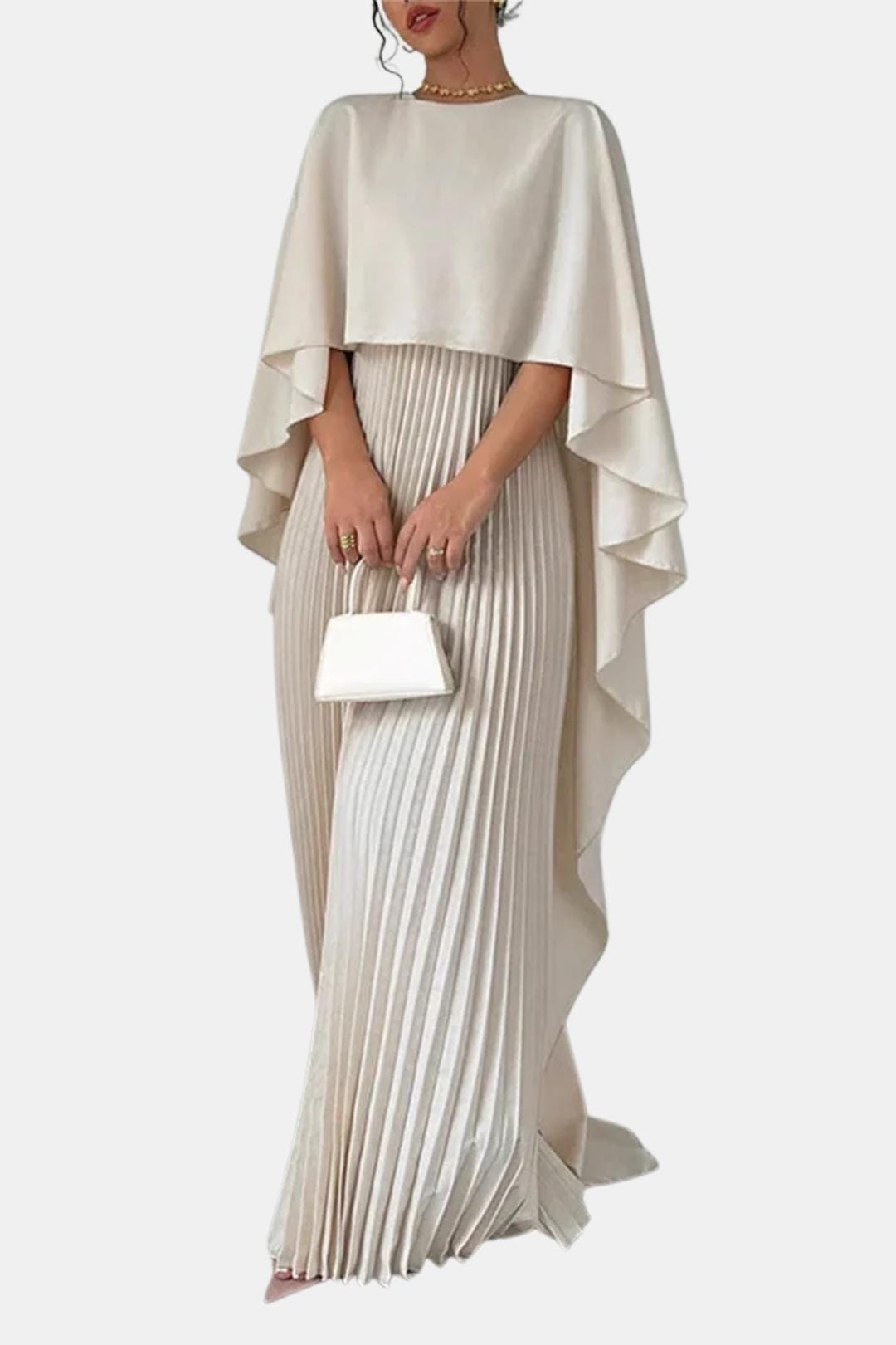 Anna – Elegant Pleated Chiffon Dress - Image 1